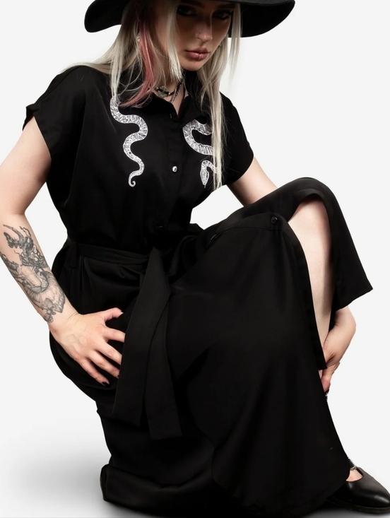 Disturbia Black Snake Dress Size 8 - Picture 2 of 9